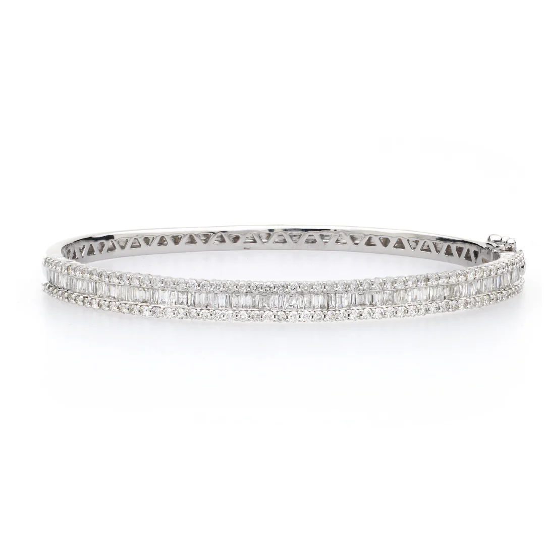 Baguette Diamond Bangle - Image 4