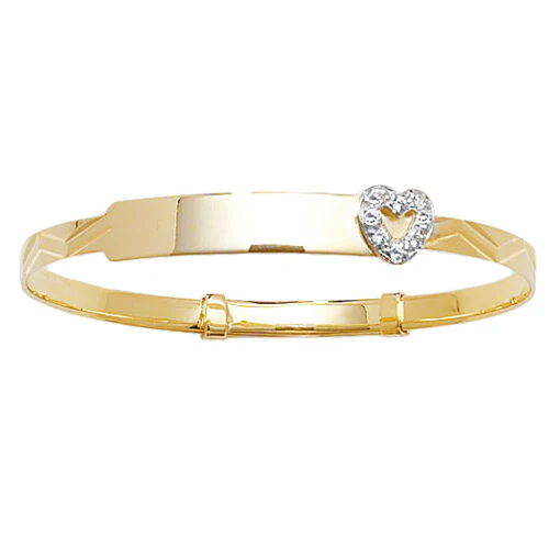 Baby Open Heart Engraveable Bangle - Image 3