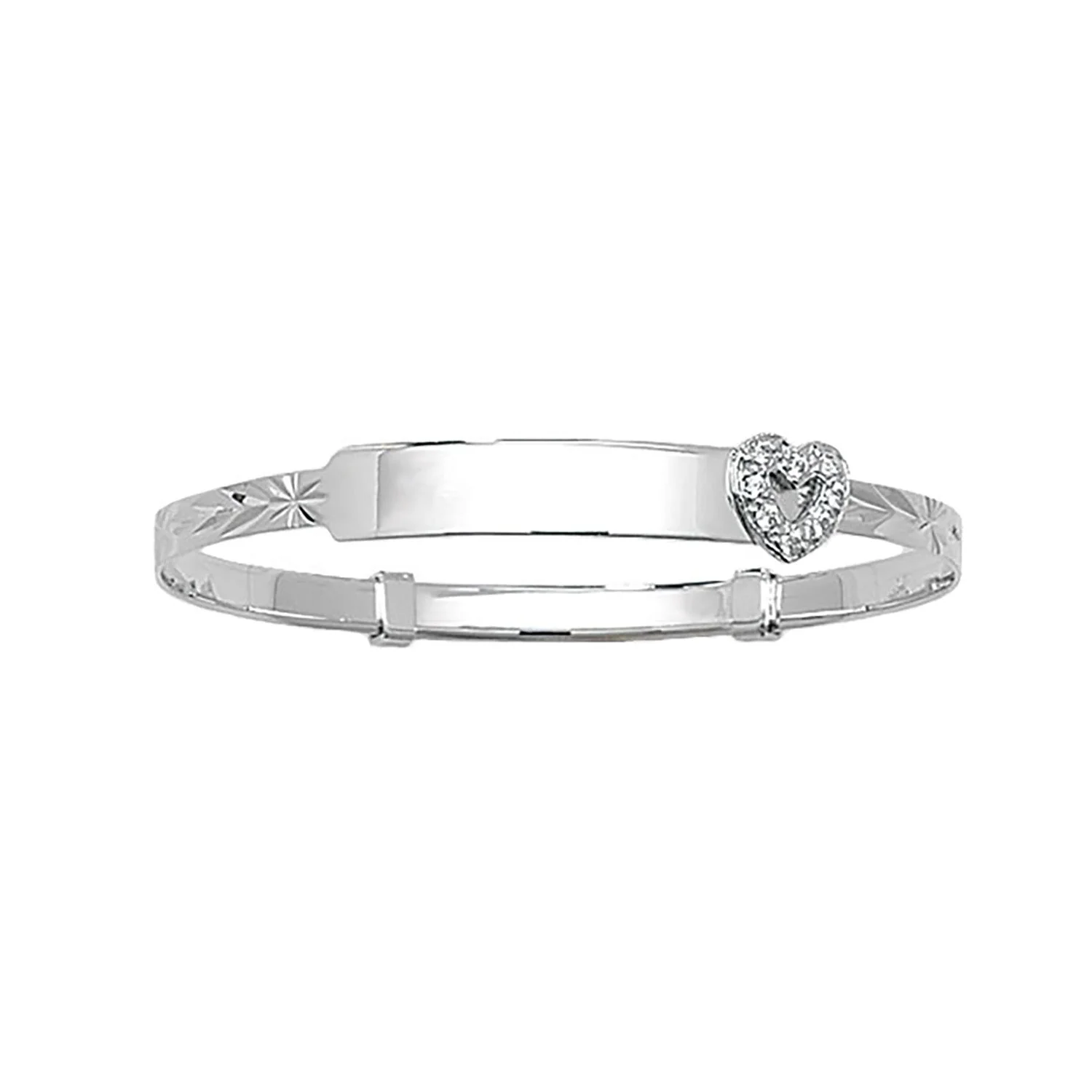 Baby Open Heart Engraveable Bangle - Image 5